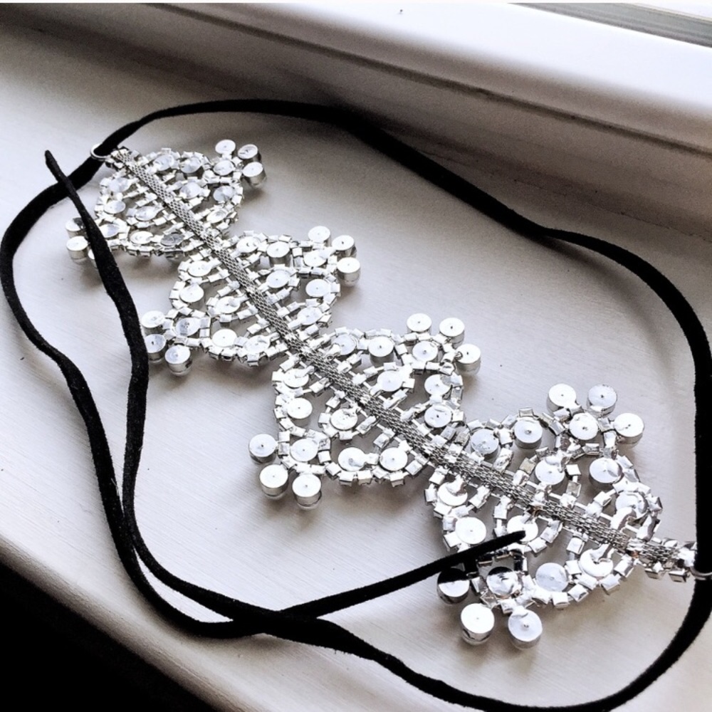 ⚜️[𝗡𝗪𝗧]⚜️Pearl Crystal Statement Choker NEW - Picture 6 of 8